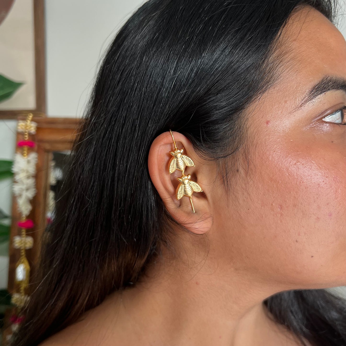 Camel Brass Ear Cuffs