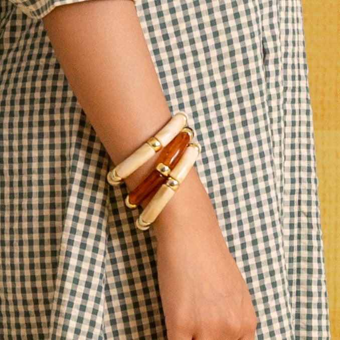 Retro Acrylic Bracelet Set