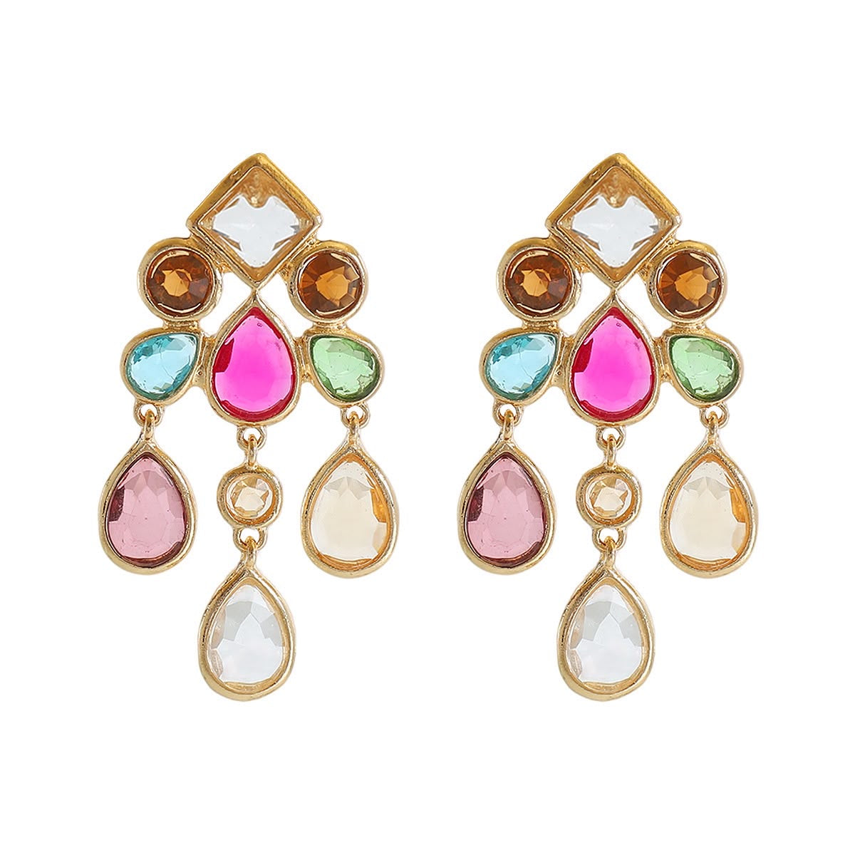 Rainbow Stone Earrings
