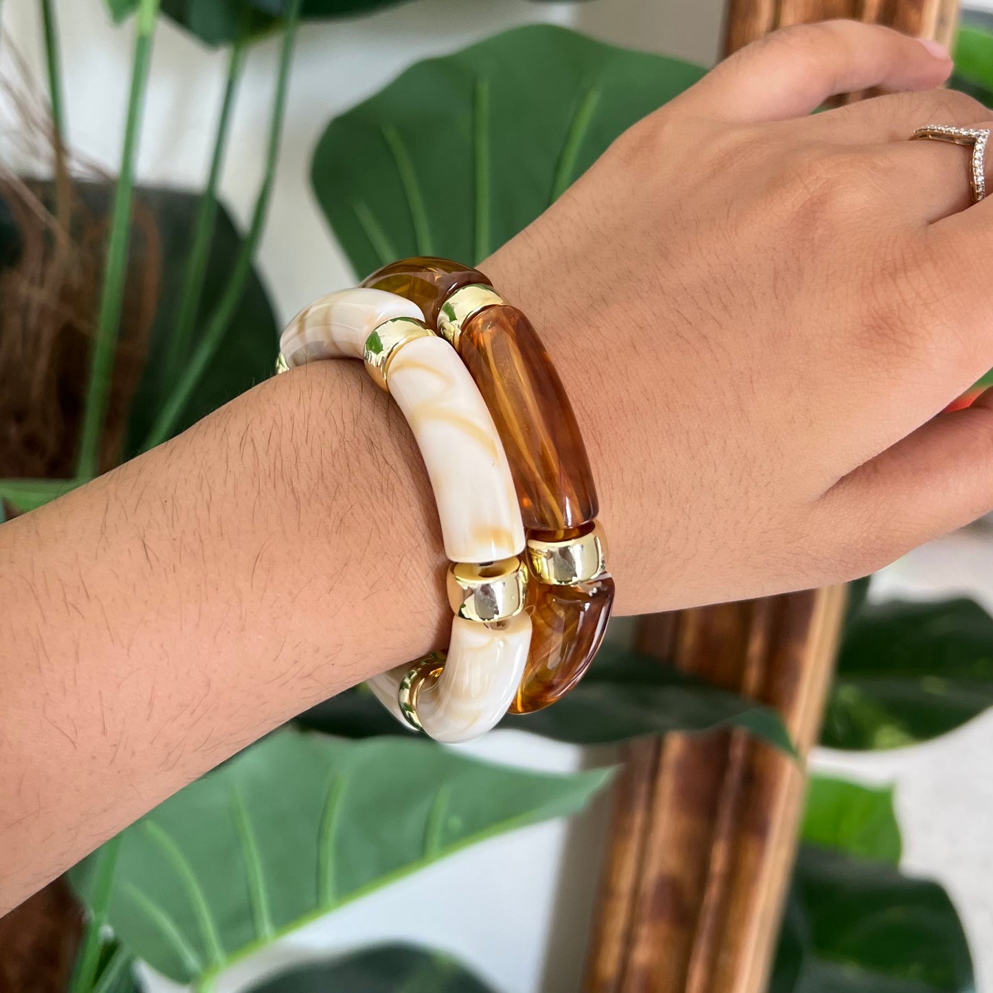 Retro Acrylic Bracelet Set