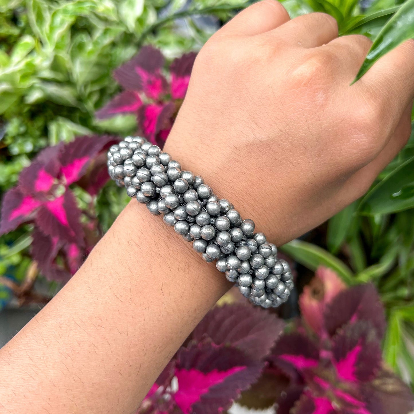 Tribal Cluster Bead Bracelet