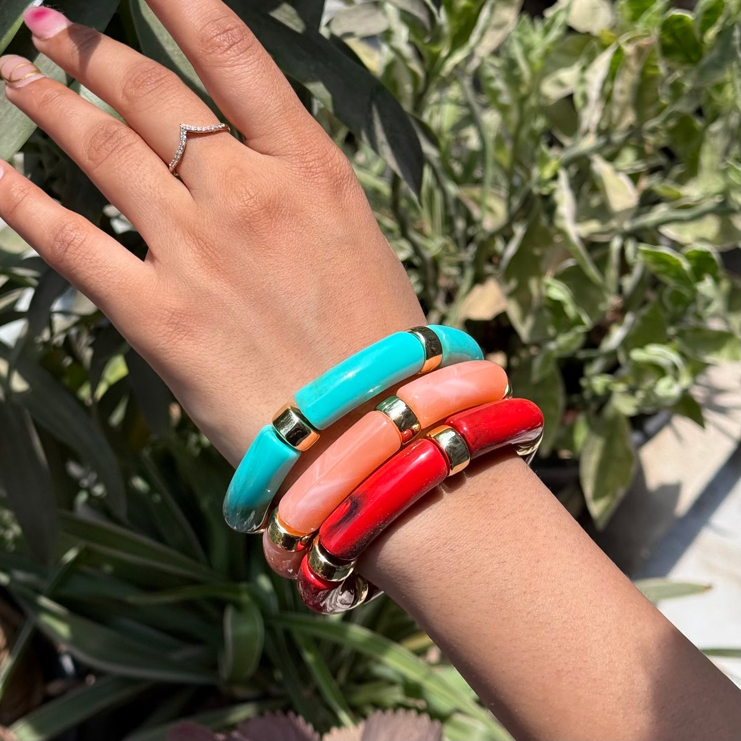 Retro Multi Acrylic Bracelet