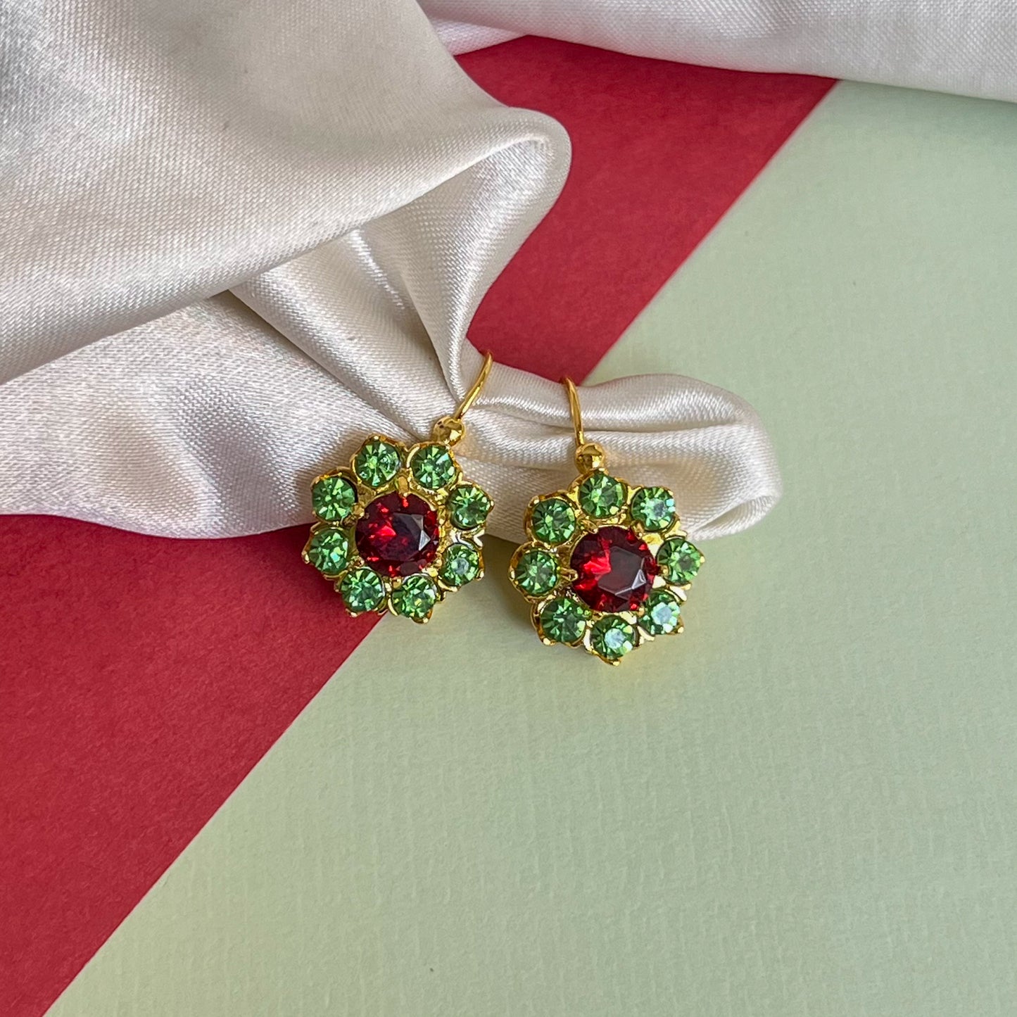 Garden Bloom Rhinestone Earrings