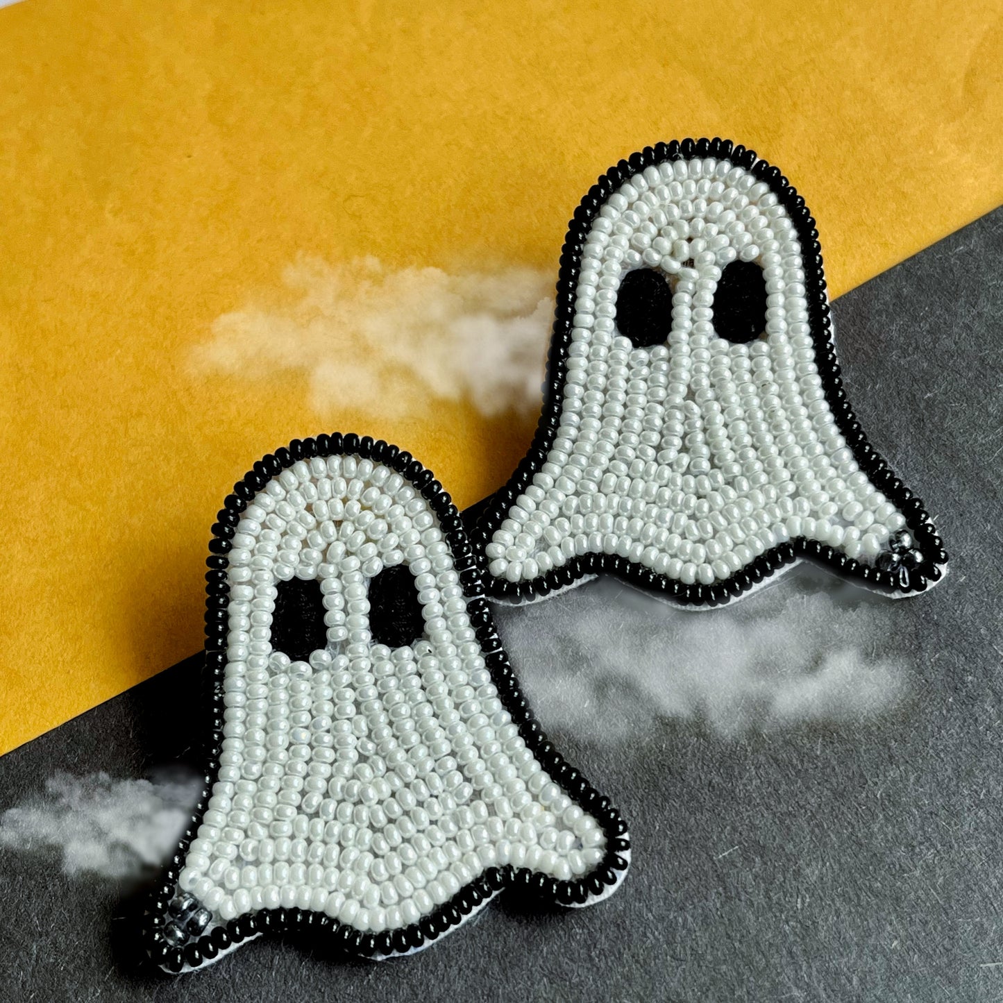 Ghosted Handmade Beaded Earrings