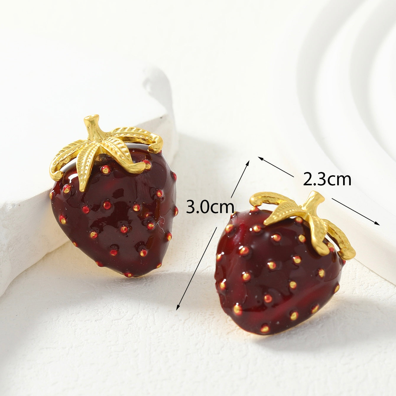Strawberry Metal Studs