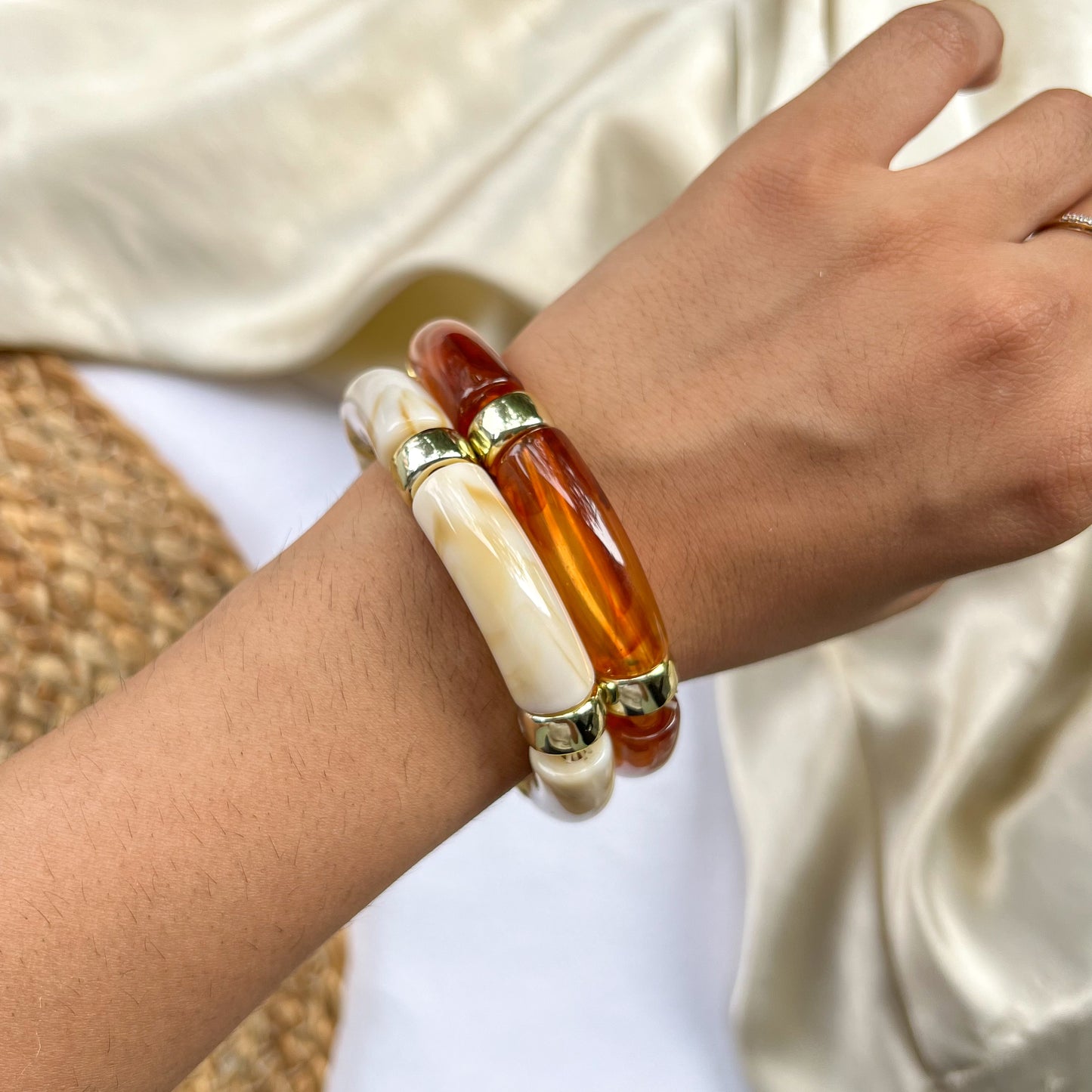 Retro Acrylic Bracelet Set