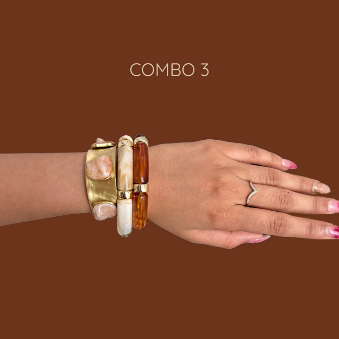Viral Gold & Resin Bracelet Combo