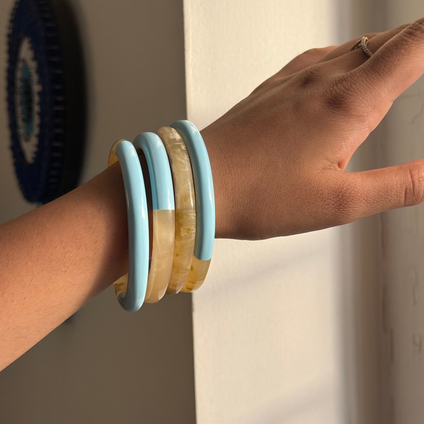 Coastal Crush Resin Bangle-Set of 2