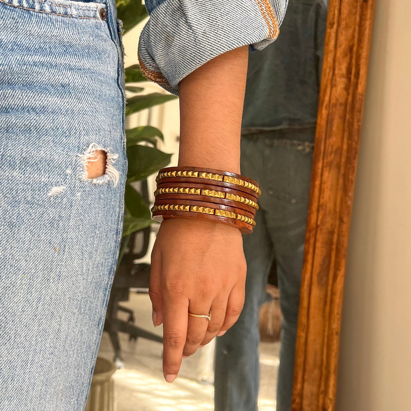 Wooden Handmade Bangle-Set of 2