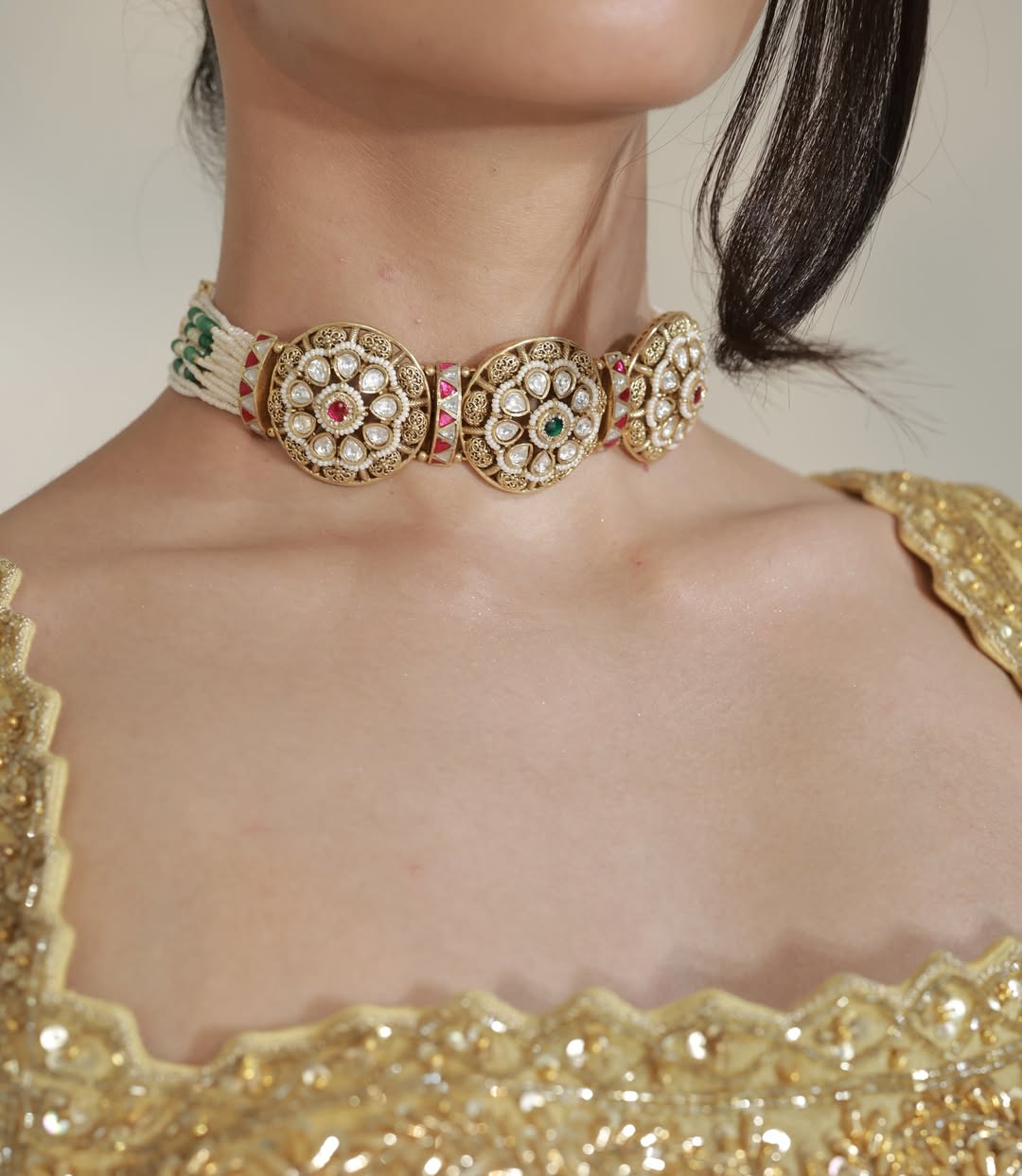 Rajmohini Polki Choker Set