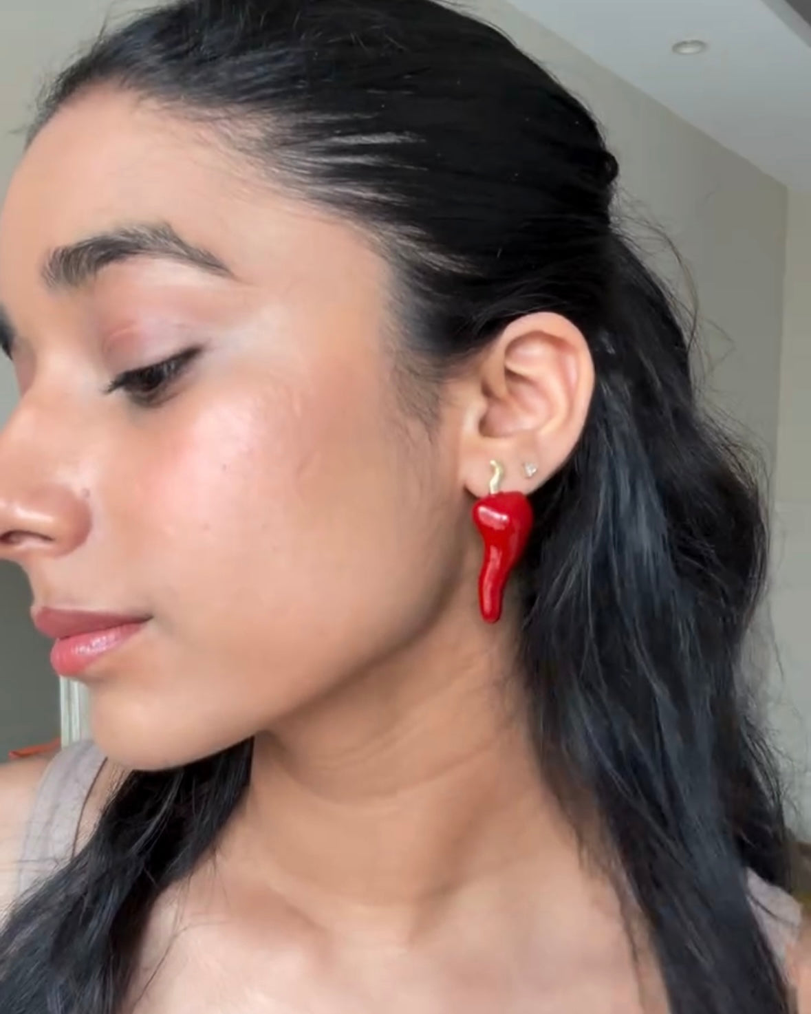 Chilly Hot Mirchi Enamel Studs