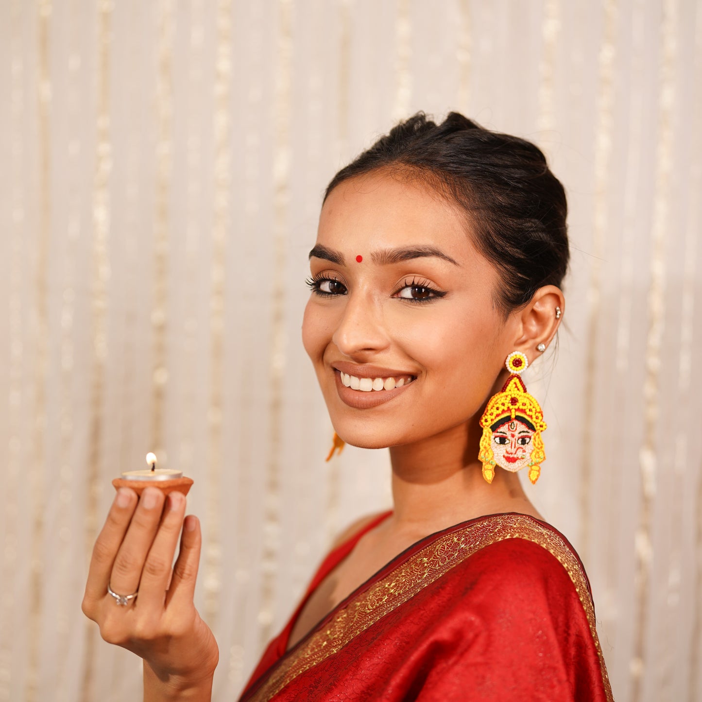 Choti Maa Handmade Durga Beaded Earrings