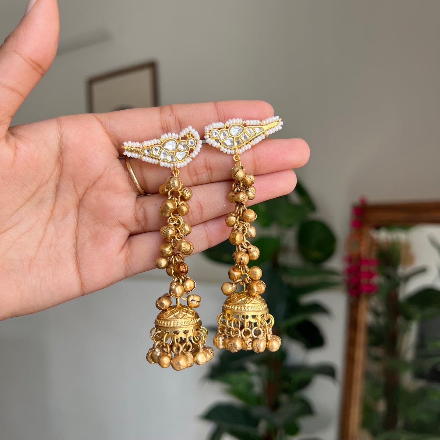 Mayura Ghungroo Jhumkas