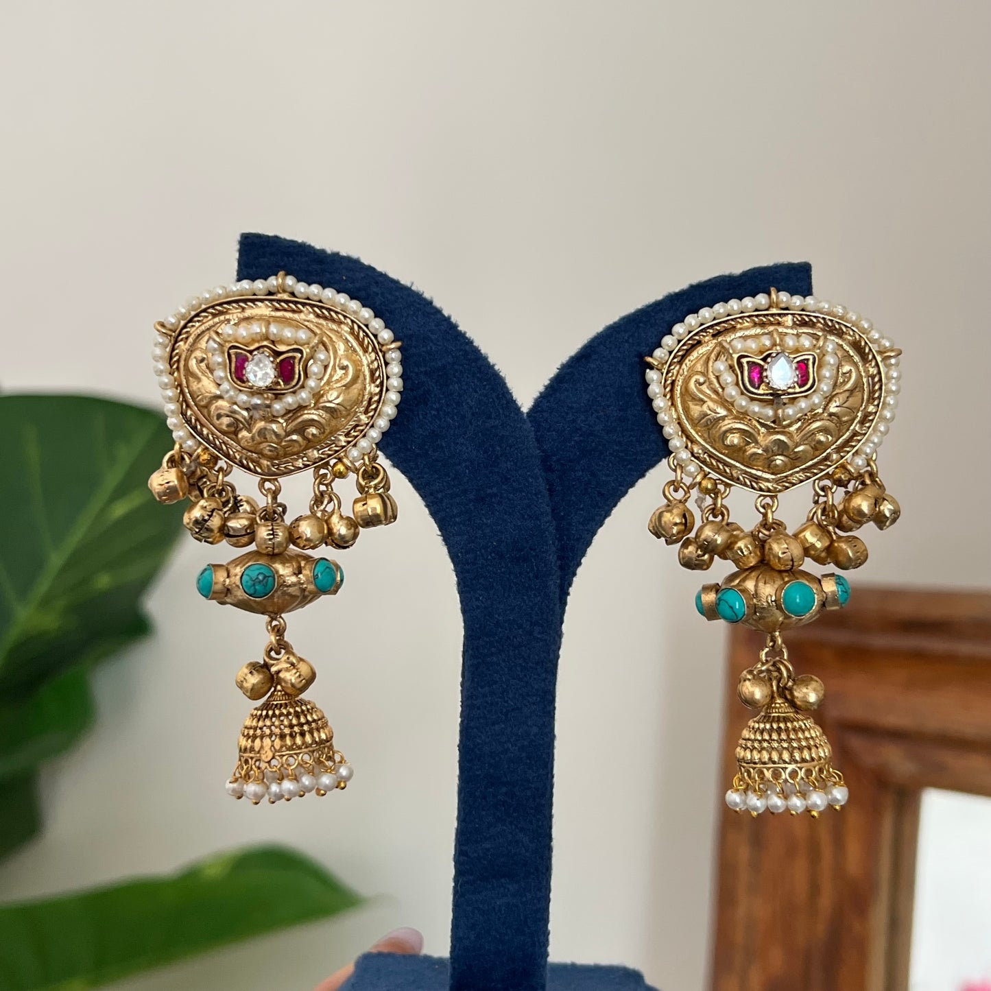 Nargis Handcrafted Brass Jhumka