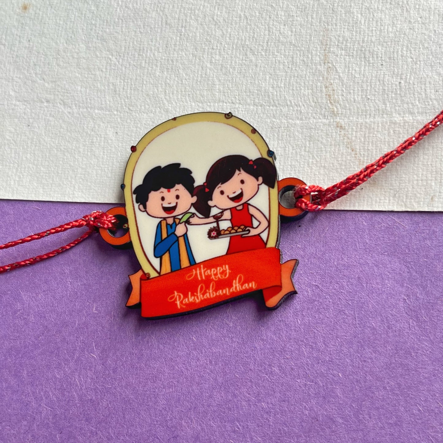Happy Rakshabandhan Wooden Rakhi