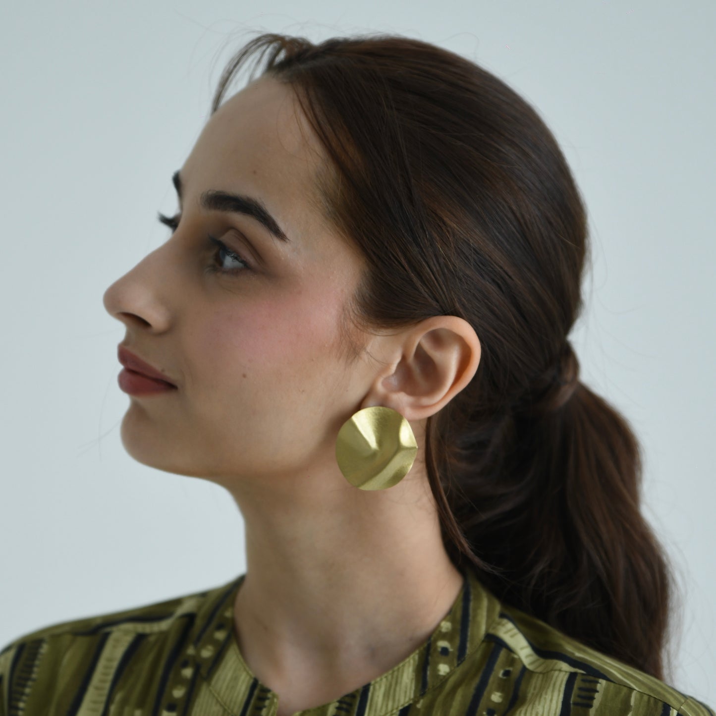 Freya Handmade Brass Ring & Earrings Combo