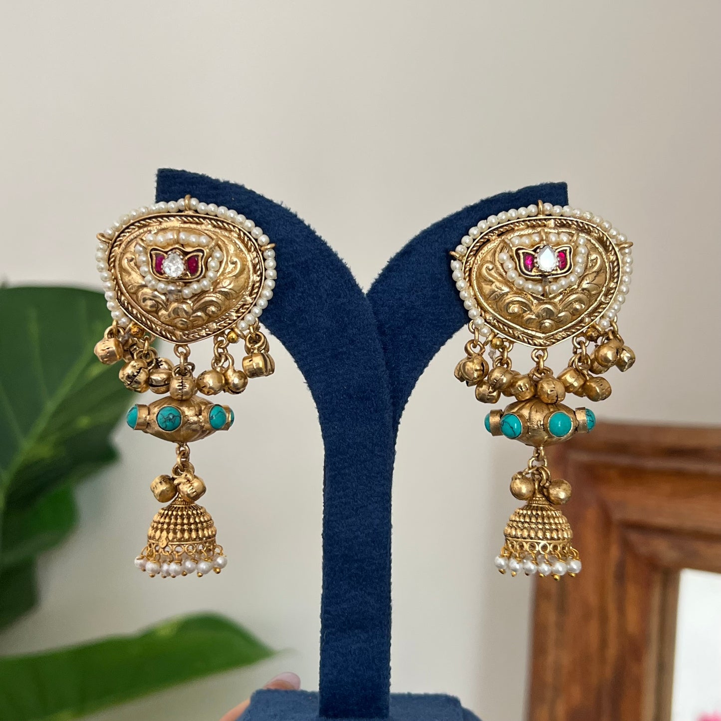 Nargis Handcrafted Brass Jhumka