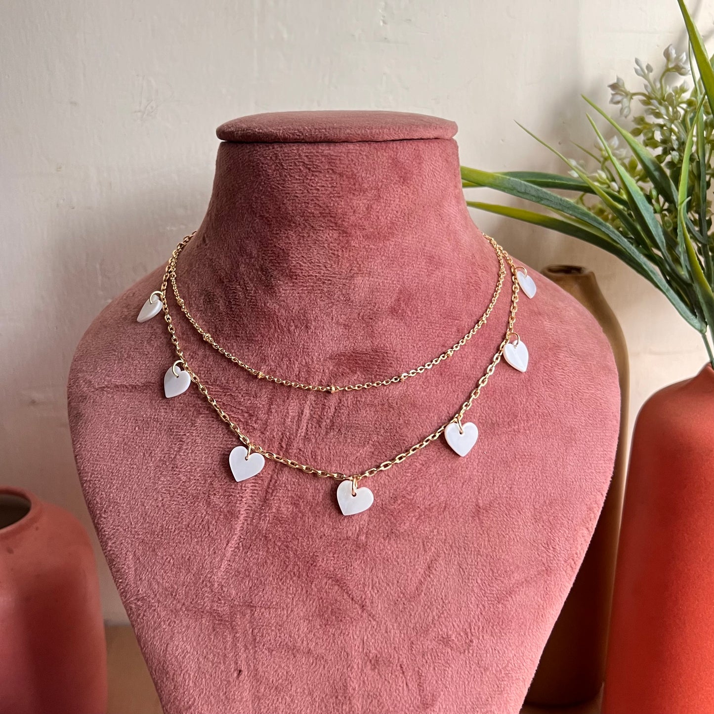Holly Heart Layered Necklace