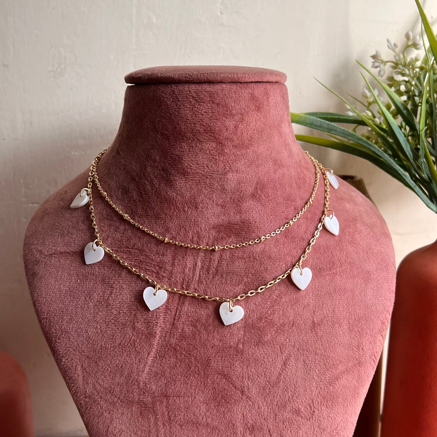 Holly Heart Layered Necklace
