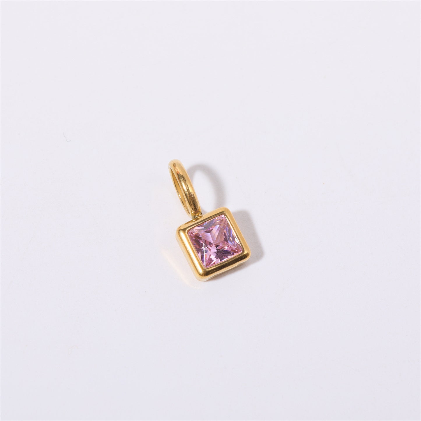 Birthstone Charm Stainless Steel Pendant