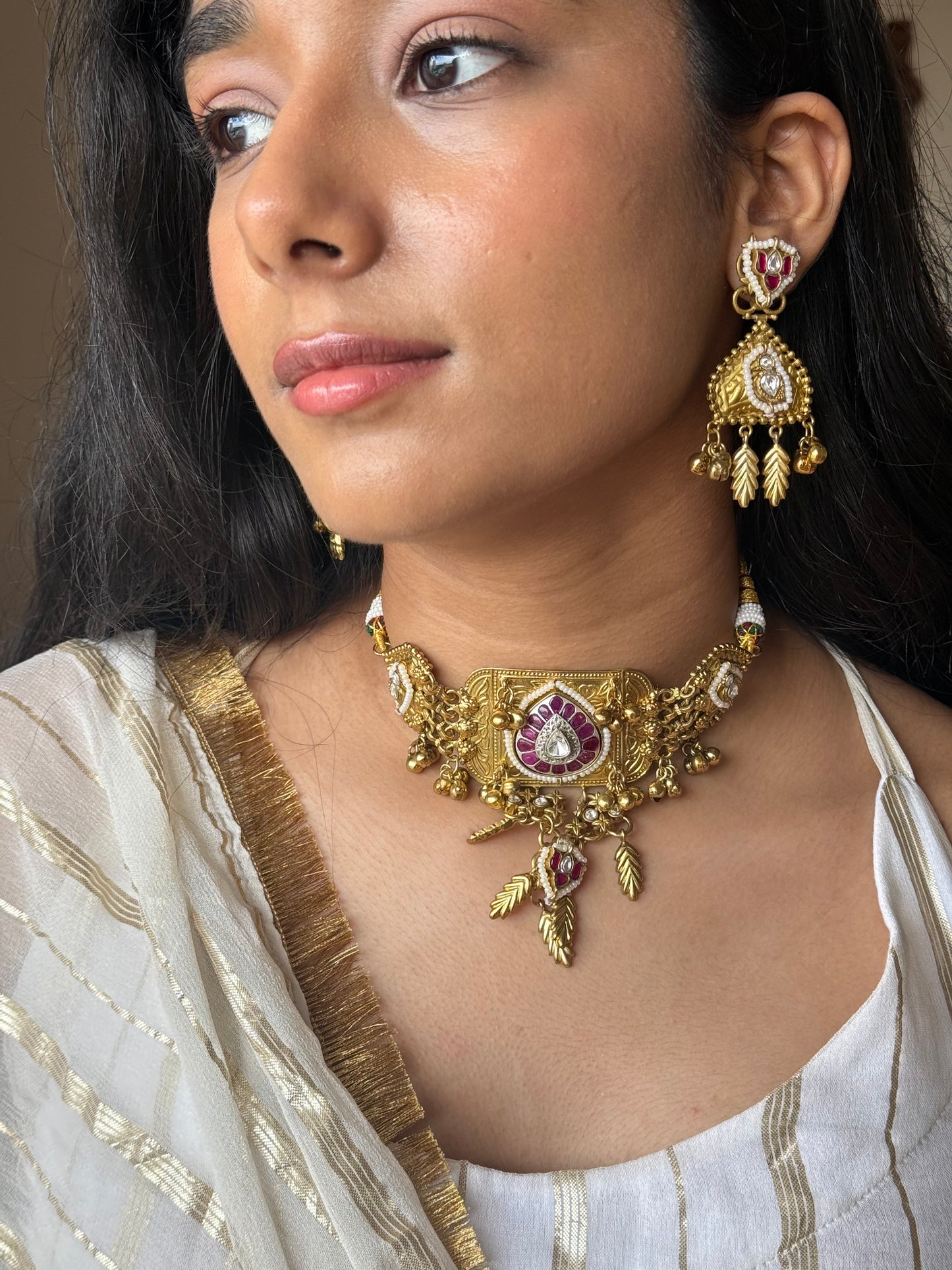 Maharani Brass Choker Set