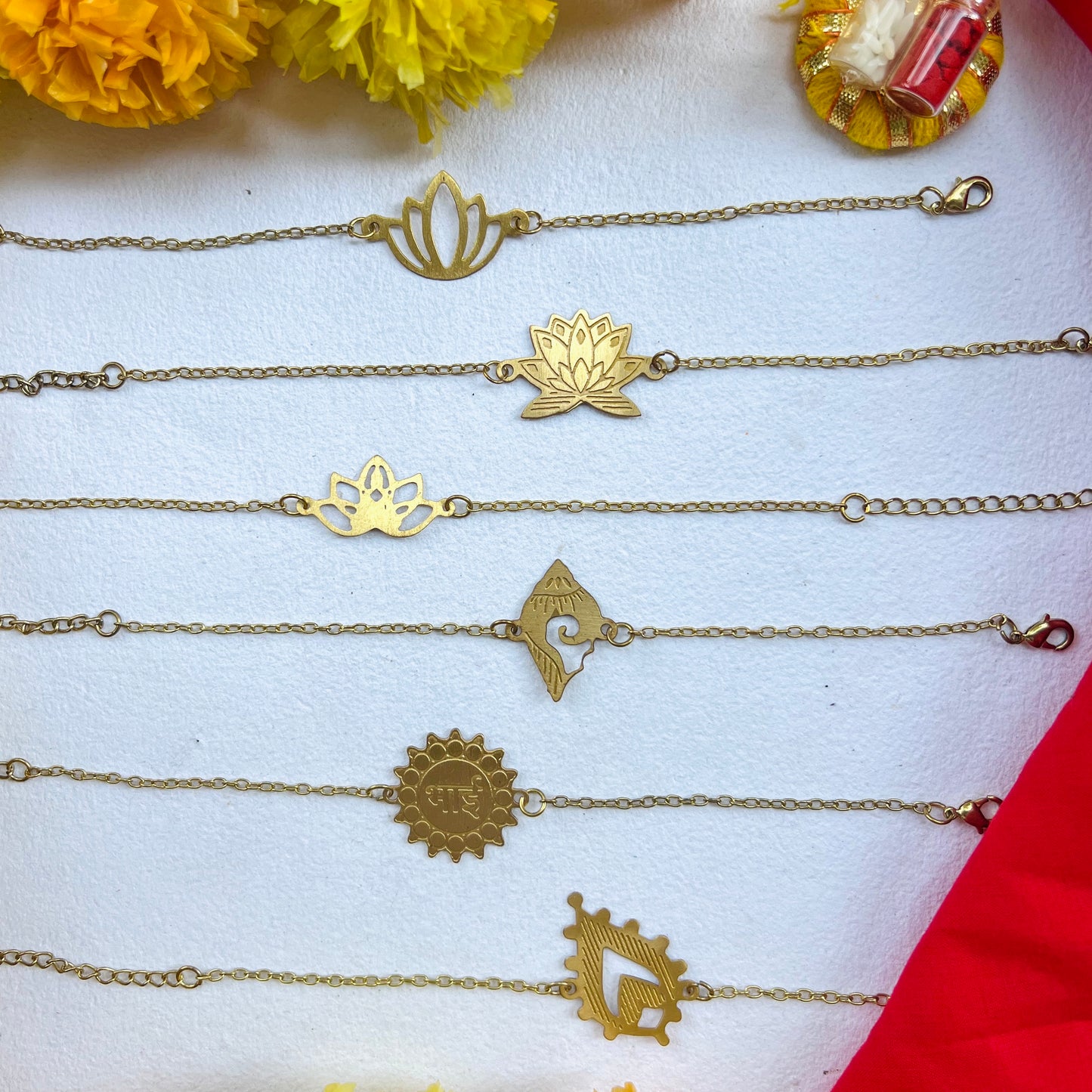 Brass Rakhi Combo (Any 3)