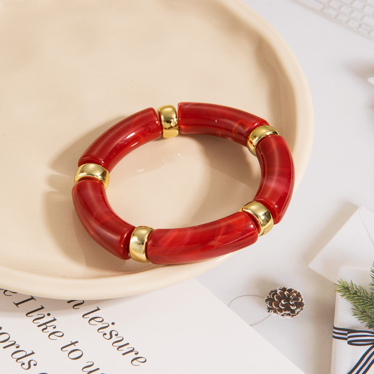 Retro Multi Acrylic Bracelet