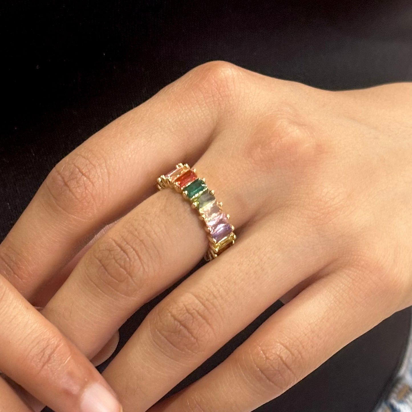 Dianna Half Eternity Multi Color Band