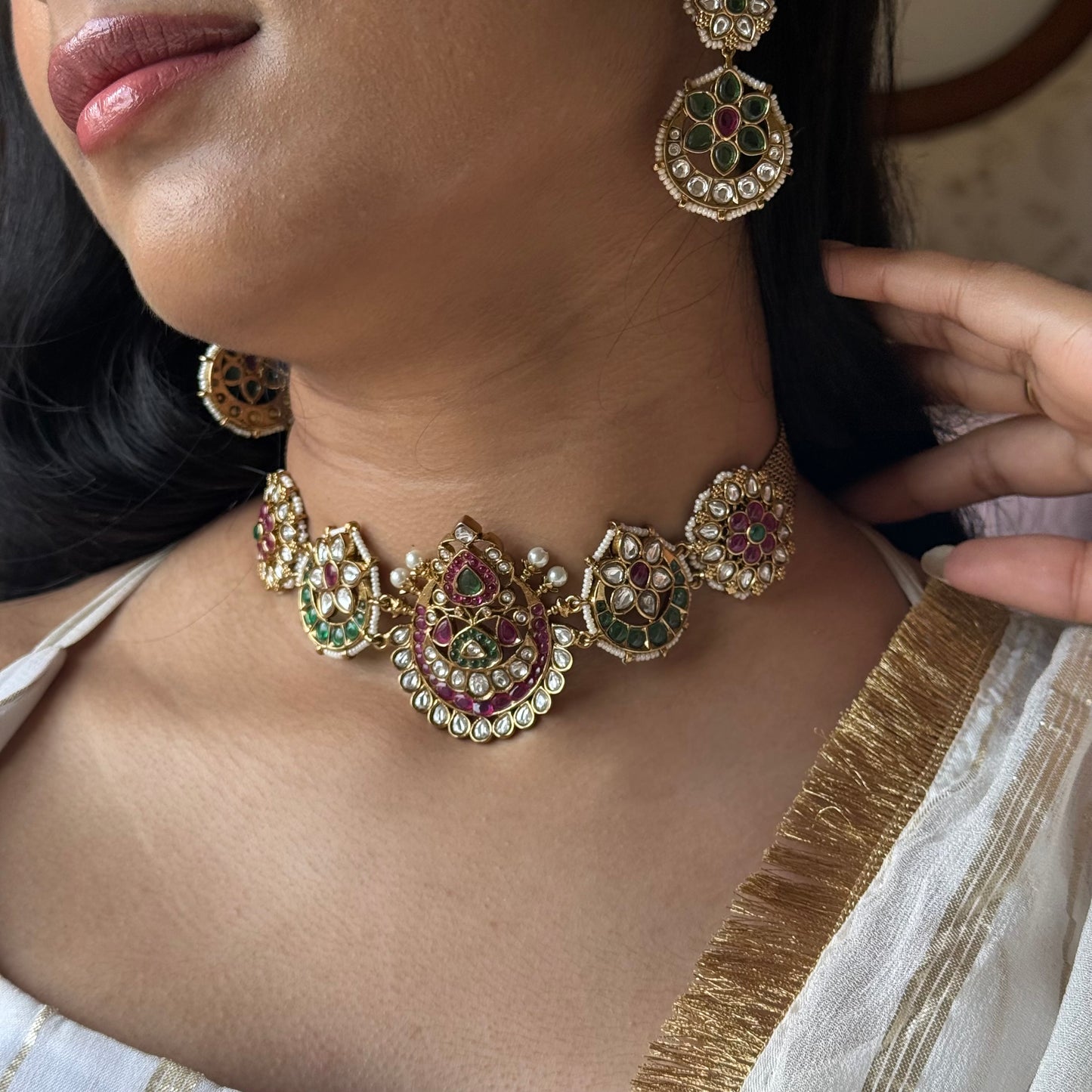 Rangmahal Handcrafted Kundan Choker Set