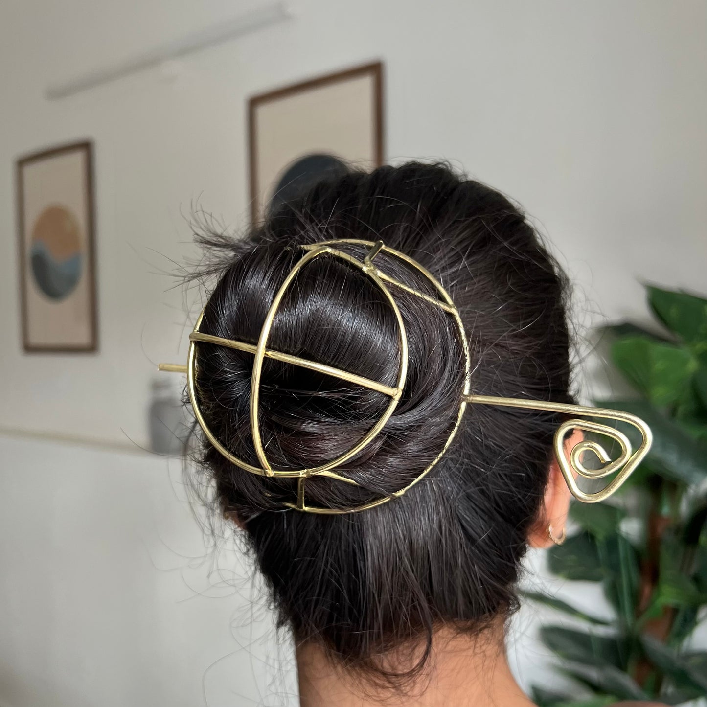 Spiral Fusion Brass Hairpin