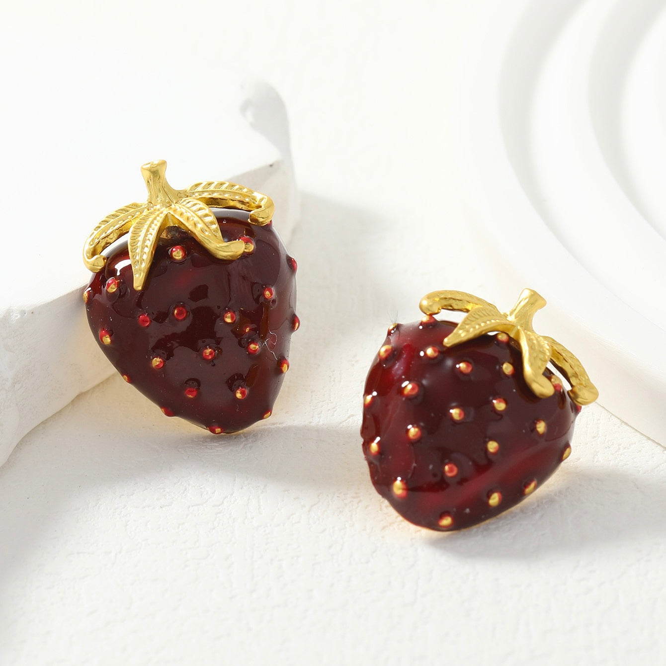 Strawberry Metal Studs