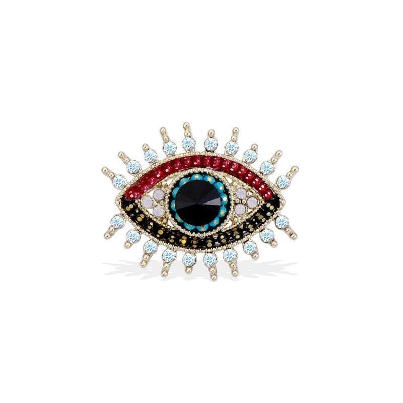 Mini Evil Eye Metal Pin Brooch