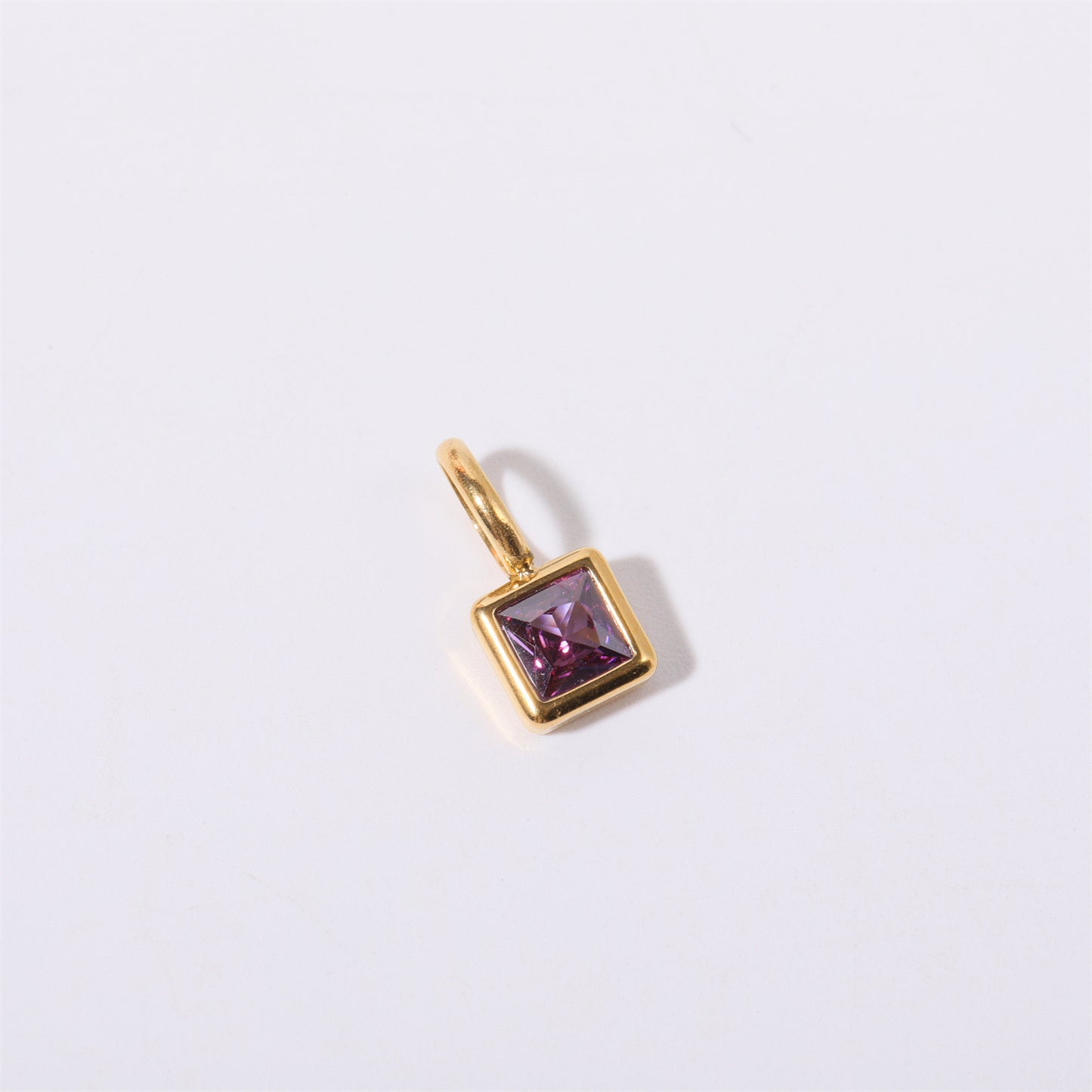 Birthstone Charm Stainless Steel Pendant