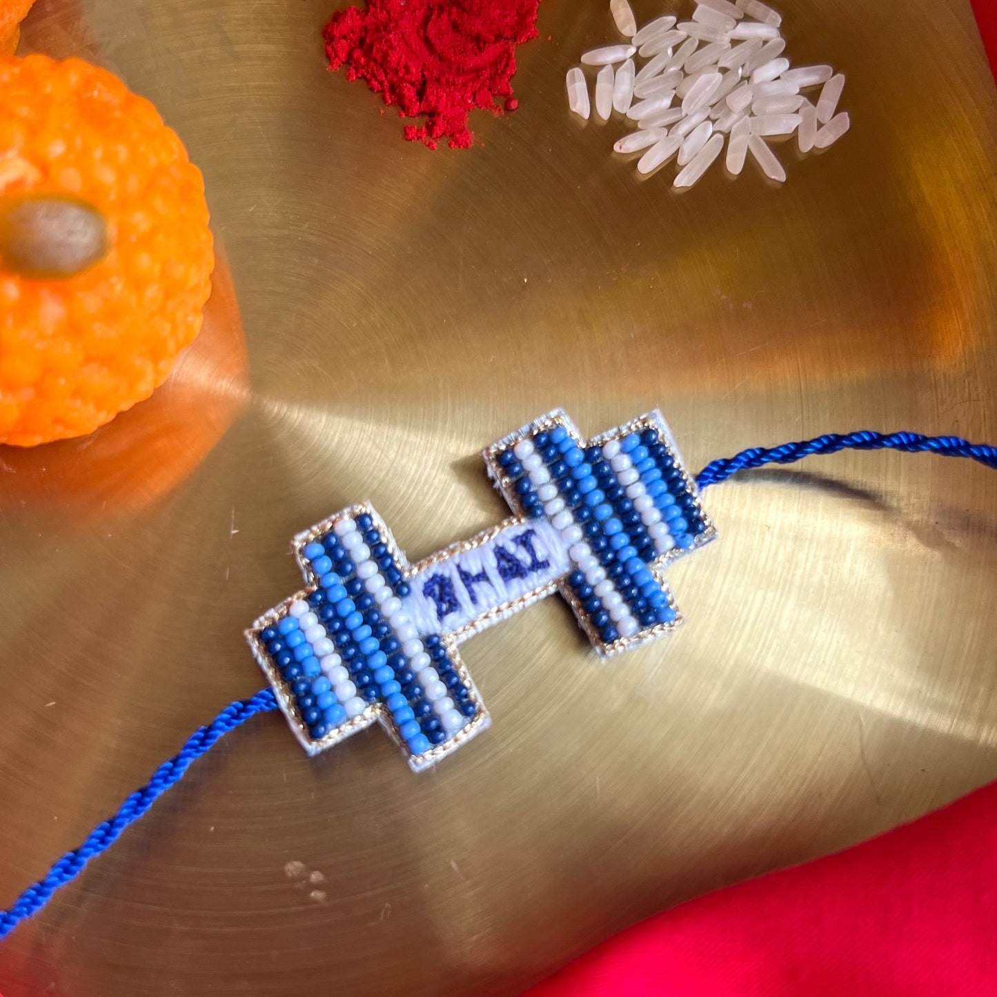 Gym Bro Handmade Beaded Rakhi