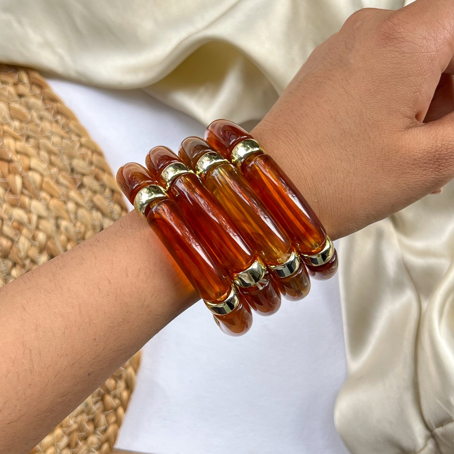 Retro Acrylic Bracelet Set