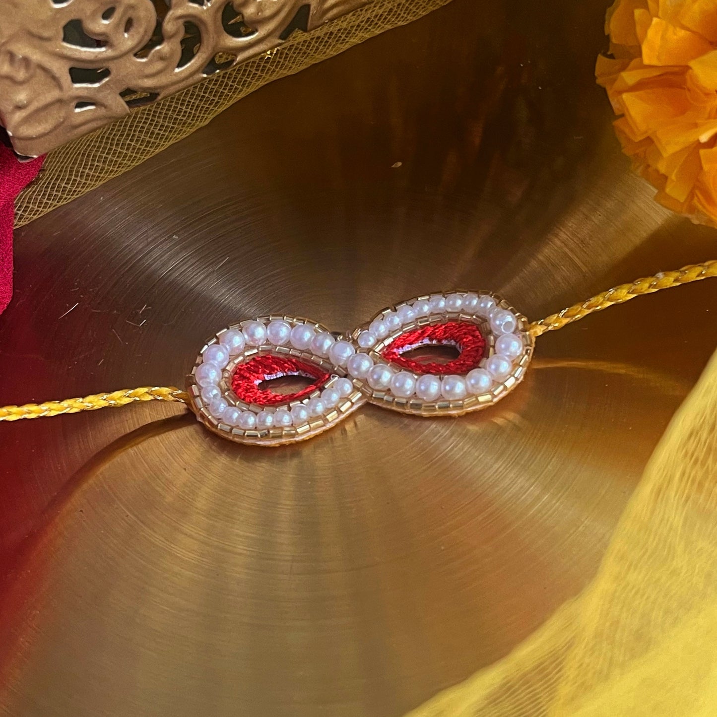 Infinity Handmade Beaded Rakhi