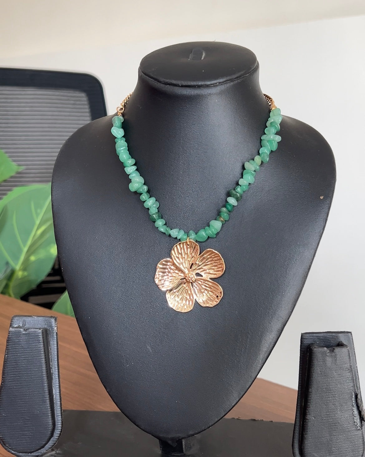 Bloomstone Floral Chunkey Necklace