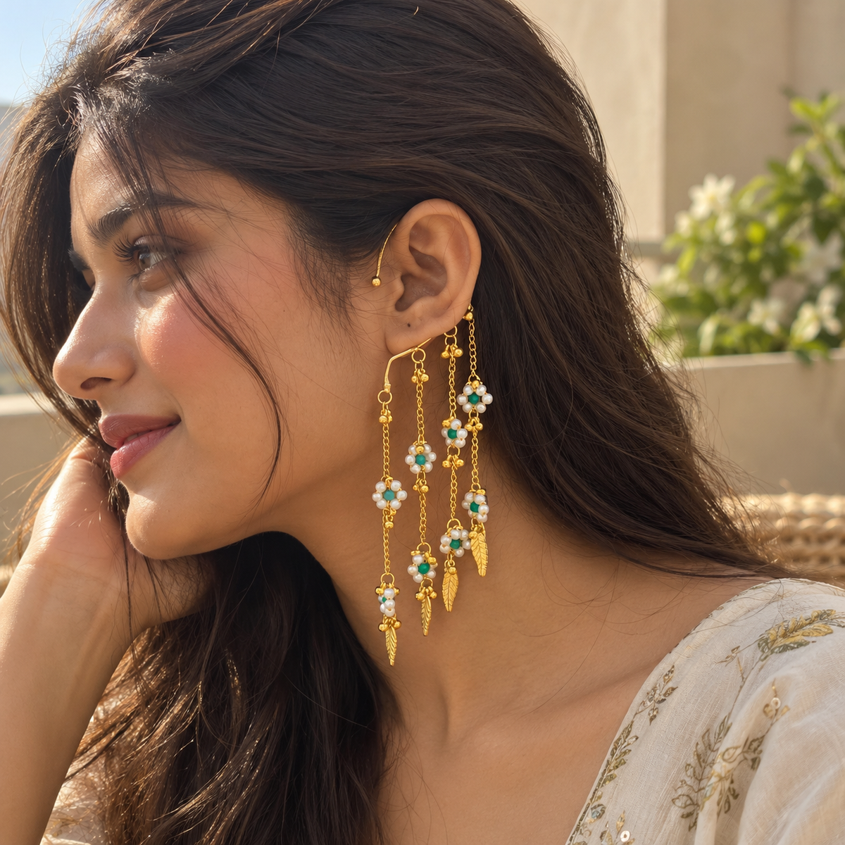 Flower Ear Cuff (Both sides)