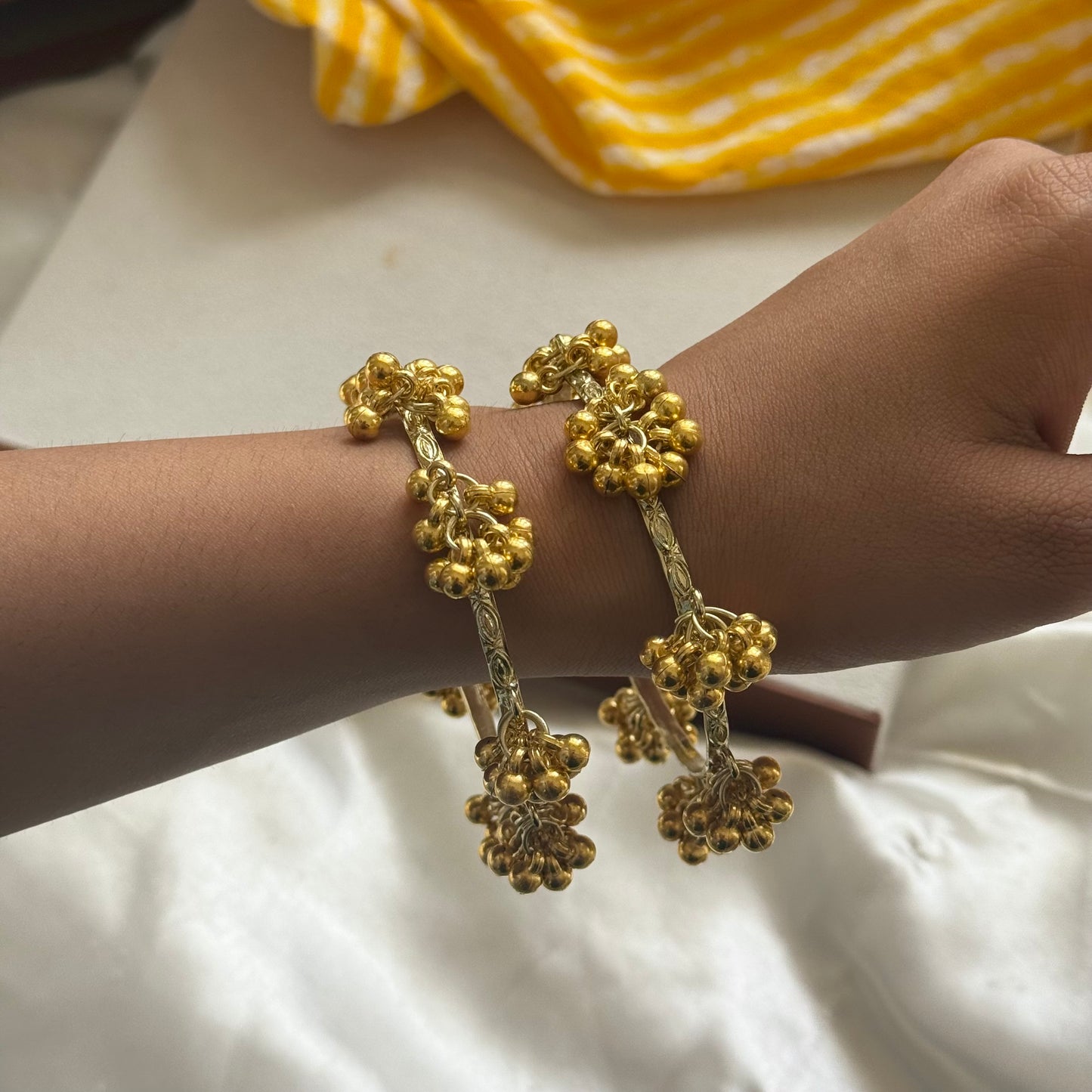 Ghungroo Gold Bangles (Set of 2)