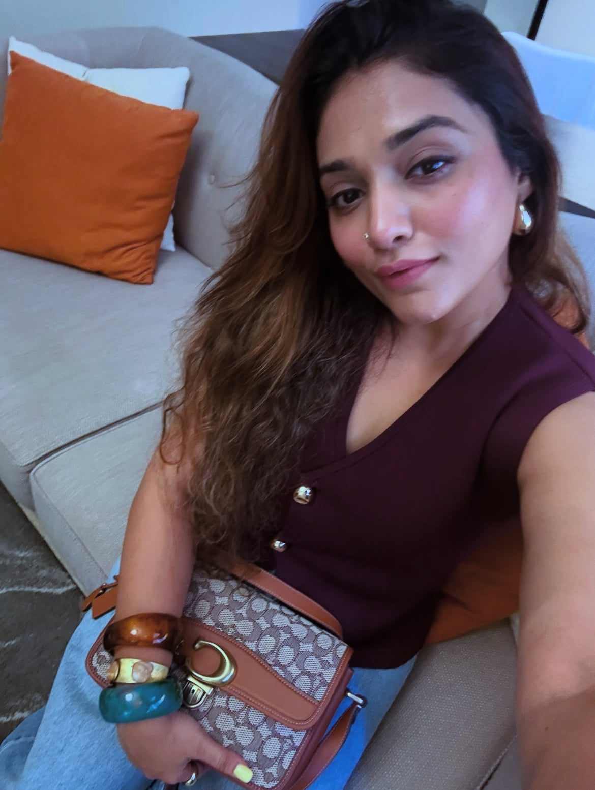 Resin & Brass Bracelet Set of 3