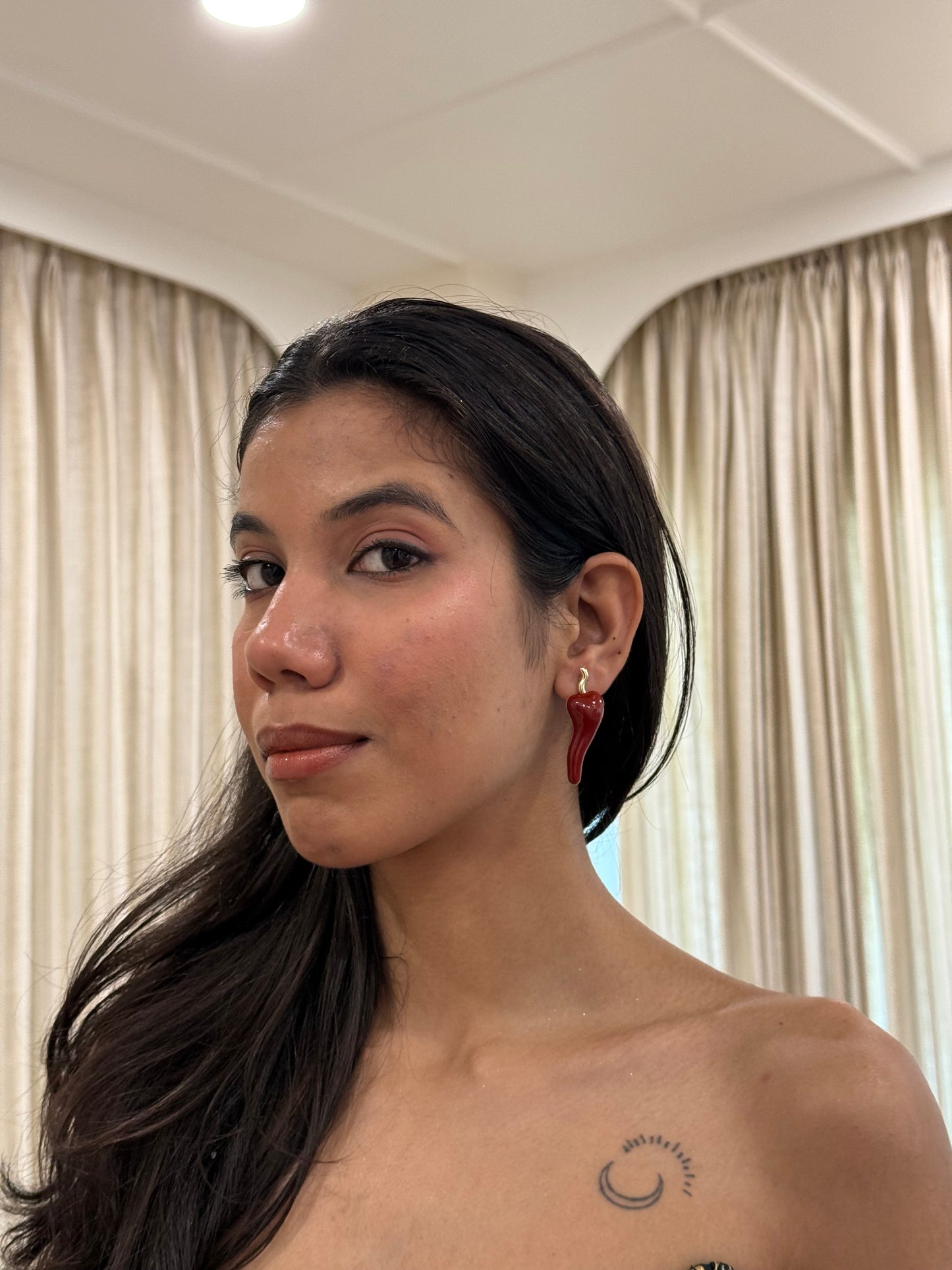 Chilly Hot Mirchi Enamel Studs