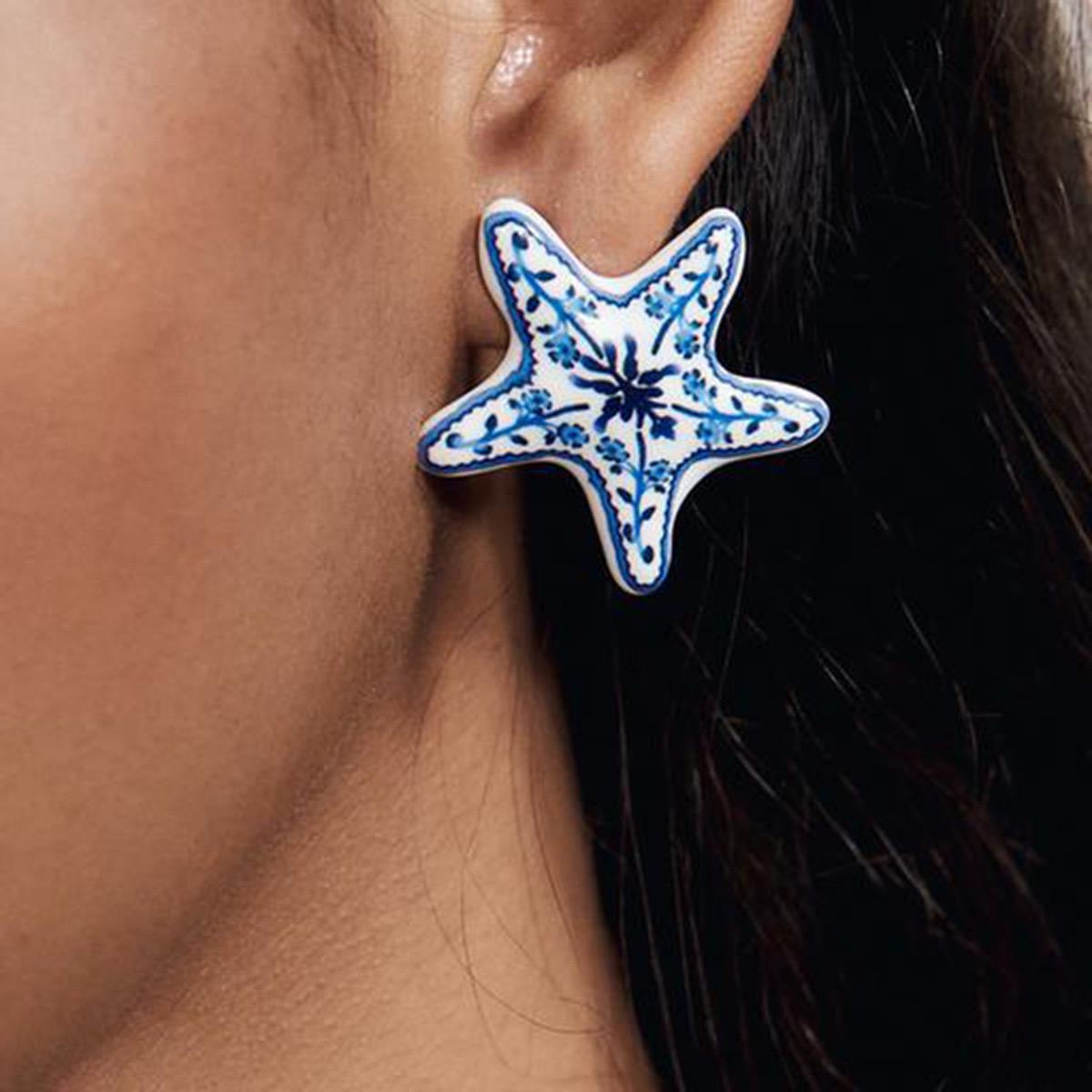 Starfish Enamel Earrings