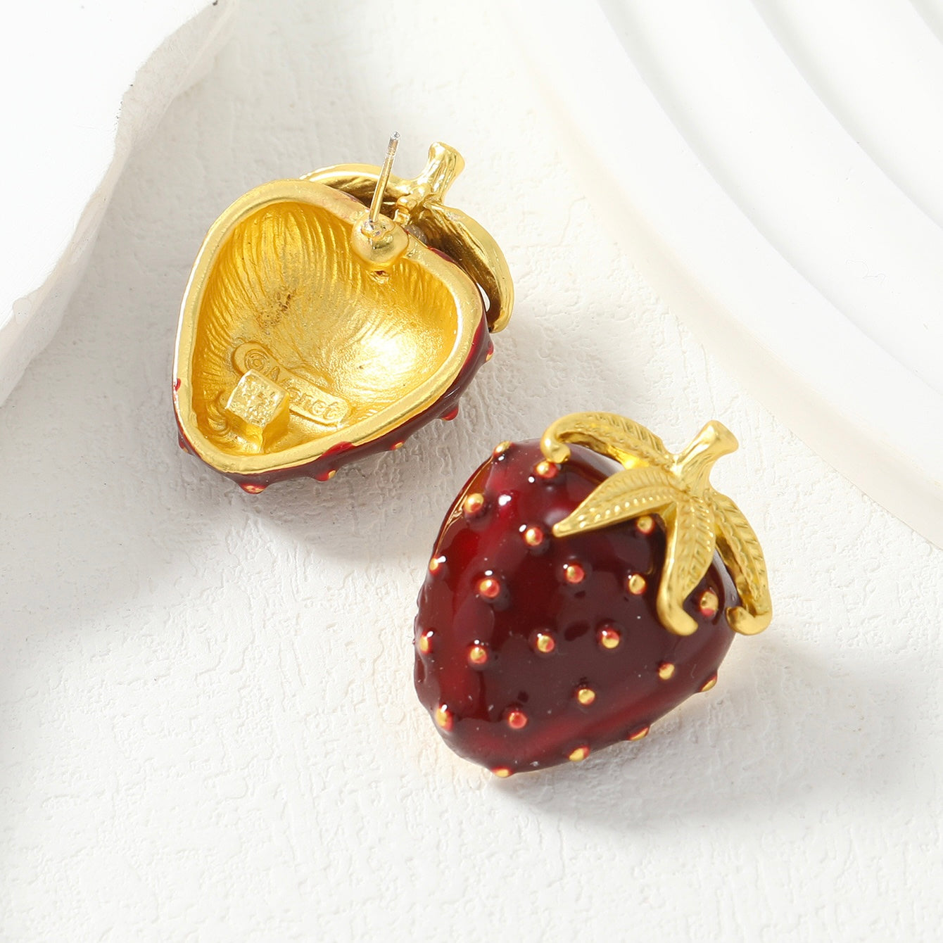 Strawberry Metal Studs