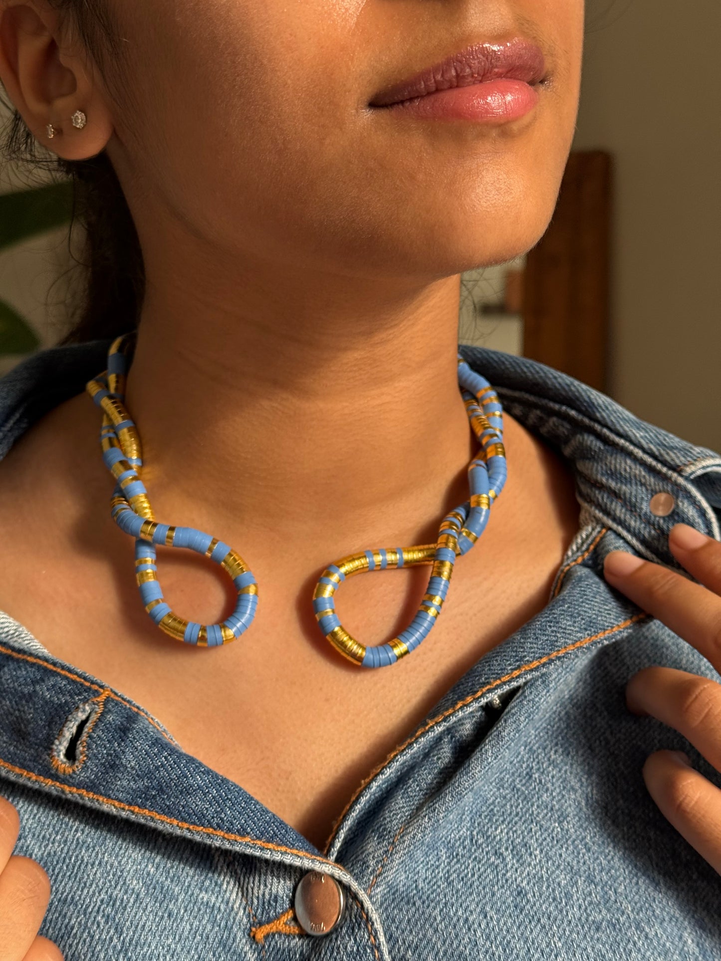 Ocean Loop Twist Metal Necklace/Bracelet