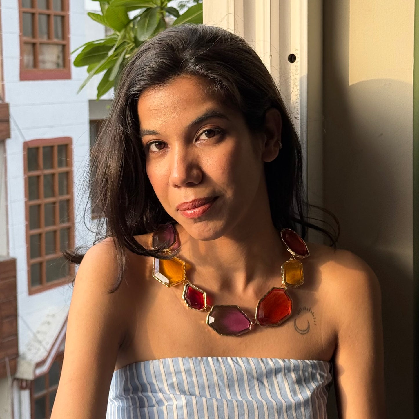 Pop Parade Alloy inlay Resin (Necklace + Earrings)