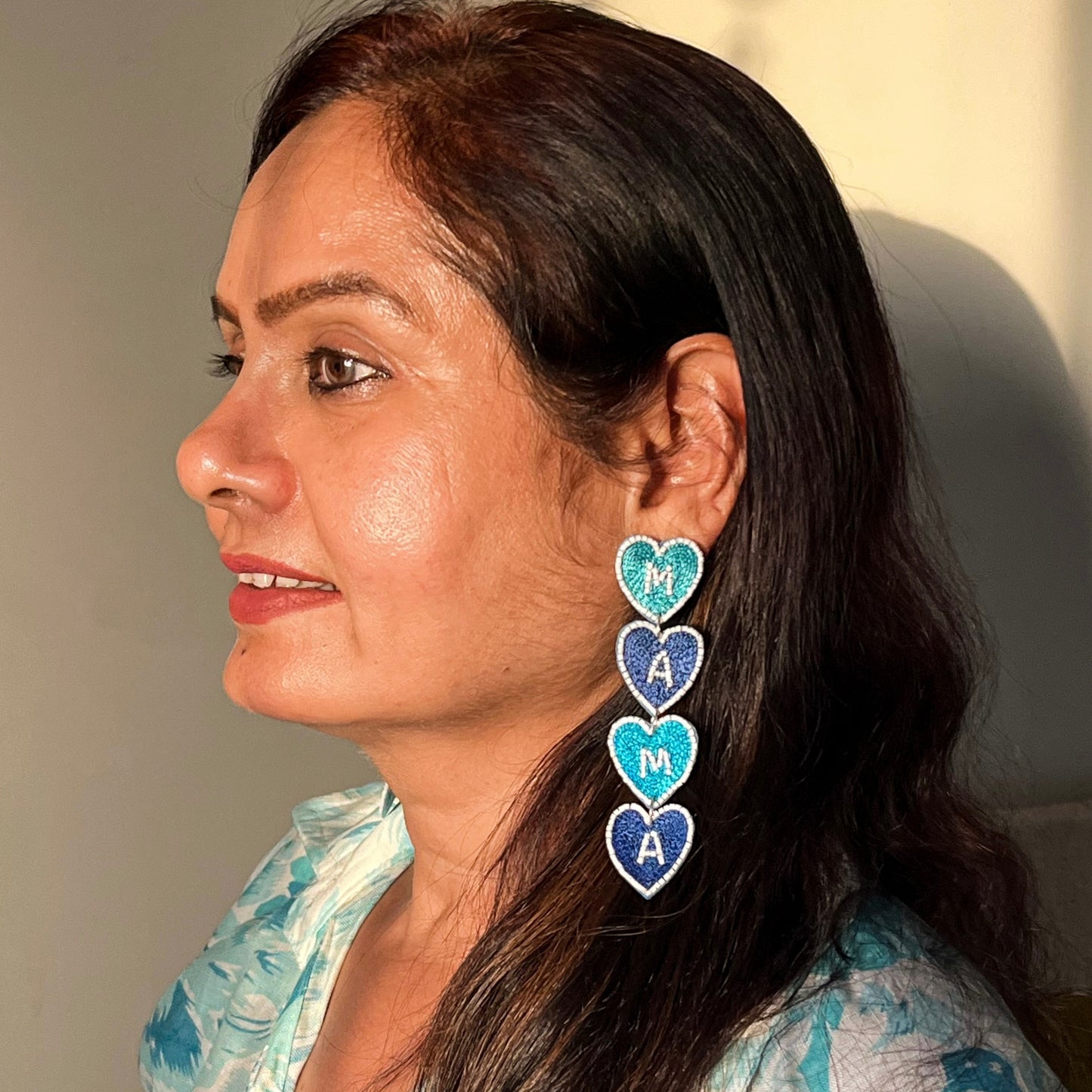 Mama Handmade Beaded Earrings