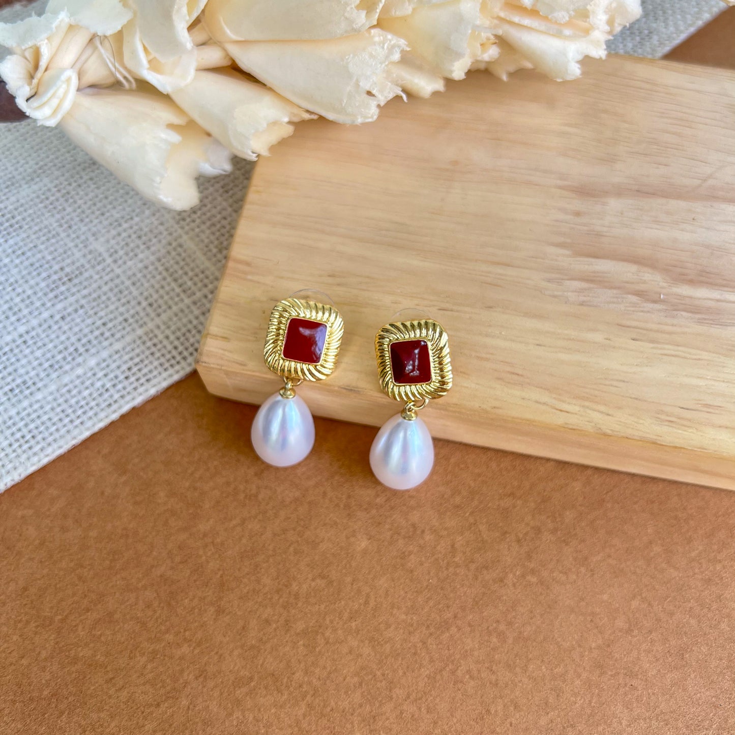 Radiant Rose Drop Earrings
