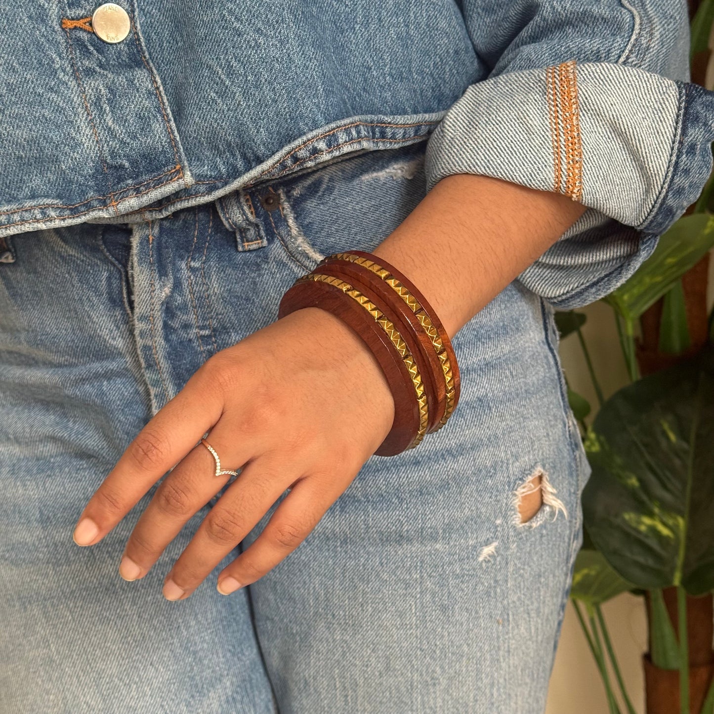 Wooden Handmade Bangle-Set of 2