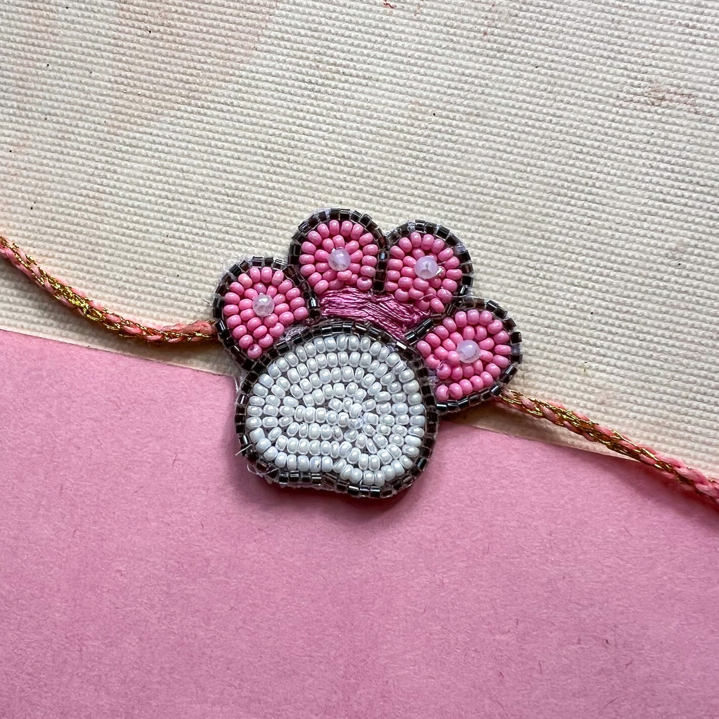 Paw Handmade Beaded Rakhi