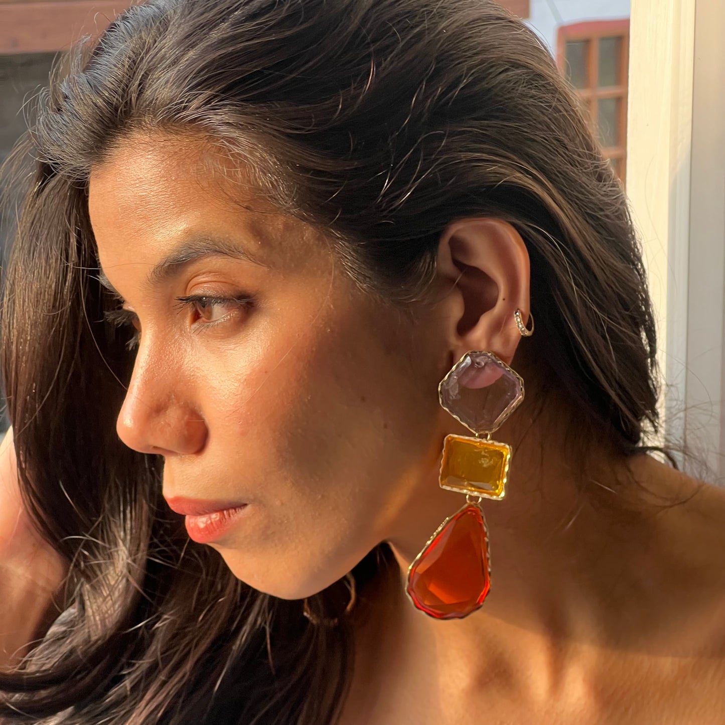 Pop Parade Alloy inlay Resin (Necklace + Earrings)